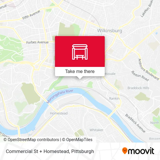 Commercial St + Homestead map