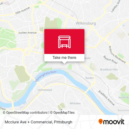 Mcclure Ave + Commercial map