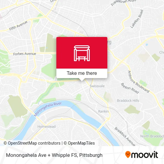 Mapa de Monongahela Ave + Whipple FS