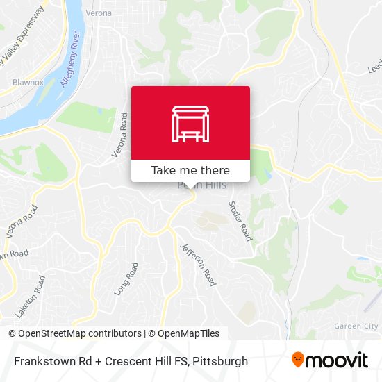 Frankstown Rd + Crescent Hill FS map