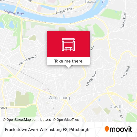Frankstown Ave + Wilkinsburg FS map