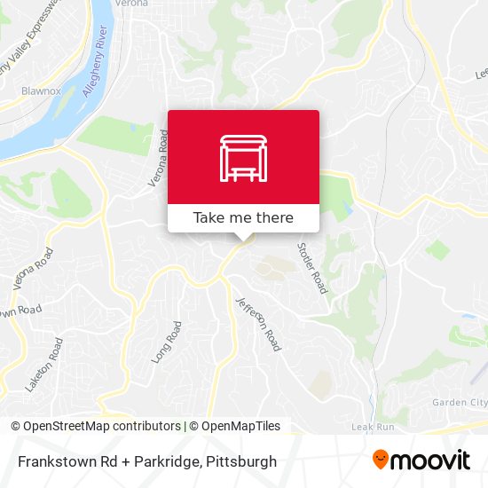 Frankstown Rd + Parkridge map