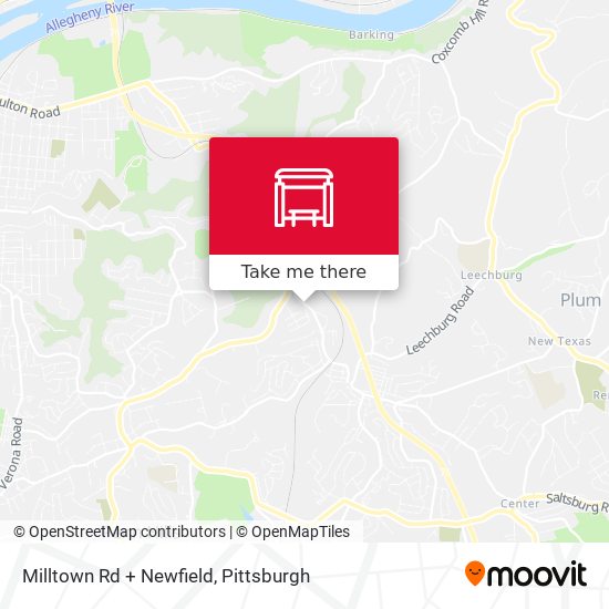 Milltown Rd + Newfield map