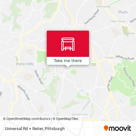 Mapa de Universal Rd + Reiter