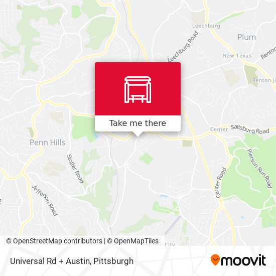 Universal Rd + Austin map