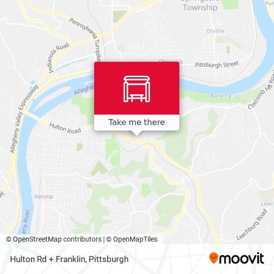 Hulton Rd + Franklin map