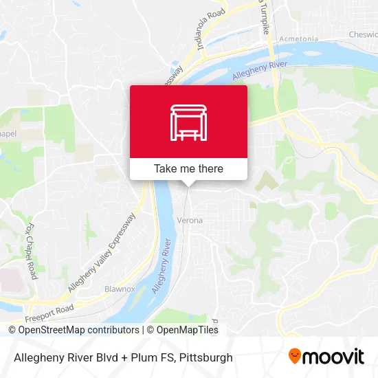 Mapa de Allegheny River Blvd + Plum FS