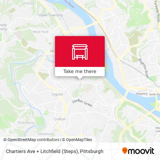 Chartiers Ave + Litchfield (Steps) map