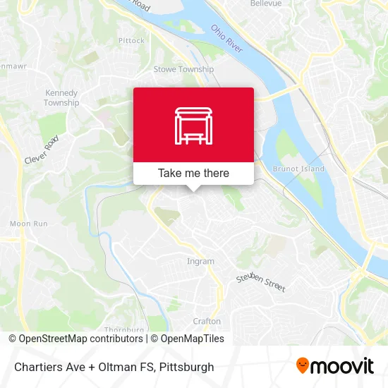 Chartiers Ave + Oltman FS map