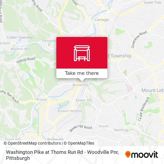 Washington Pike at Thoms Run Rd - Woodville Pnr map