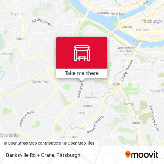 Banksville Rd + Crane map