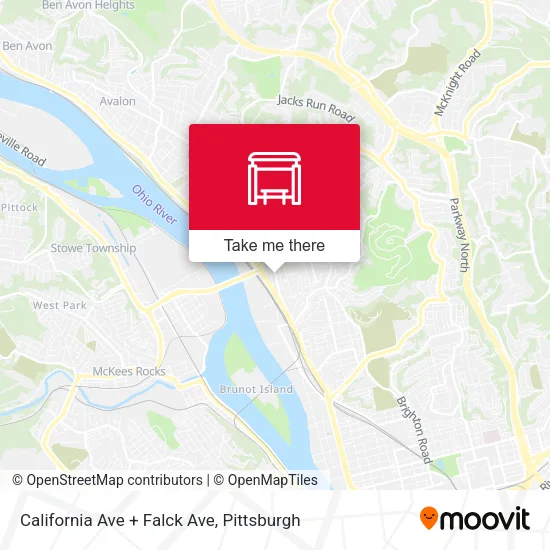 Mapa de California Ave + Falck Ave