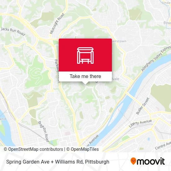 Spring Garden Ave + Williams Rd map