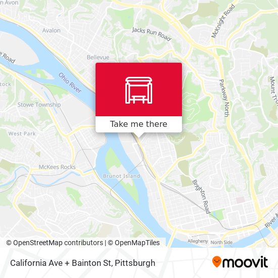 California Ave + Bainton St map