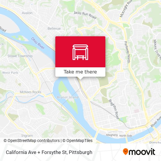 California Ave + Forsythe St map