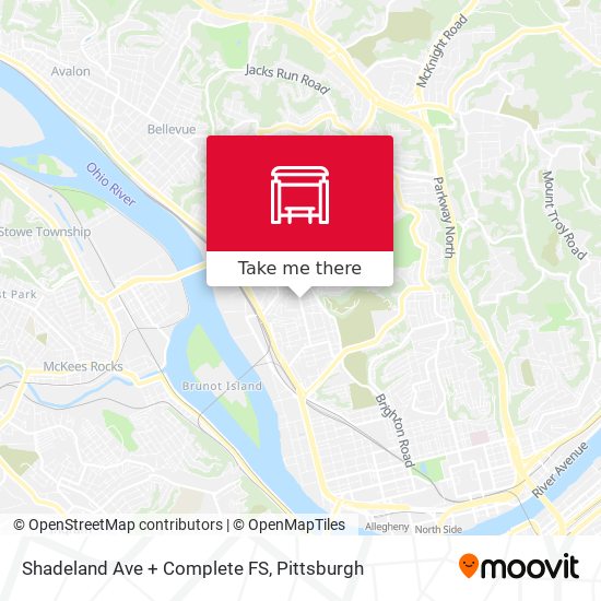 Mapa de Shadeland Ave + Complete FS