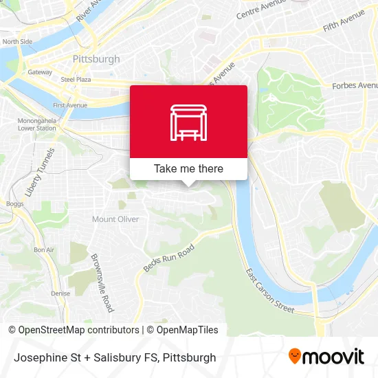 Josephine St + Salisbury FS map