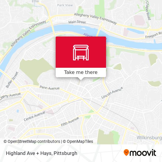 Highland Ave + Hays map