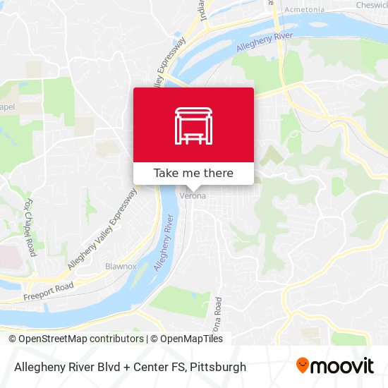 Allegheny River Blvd + Center FS map