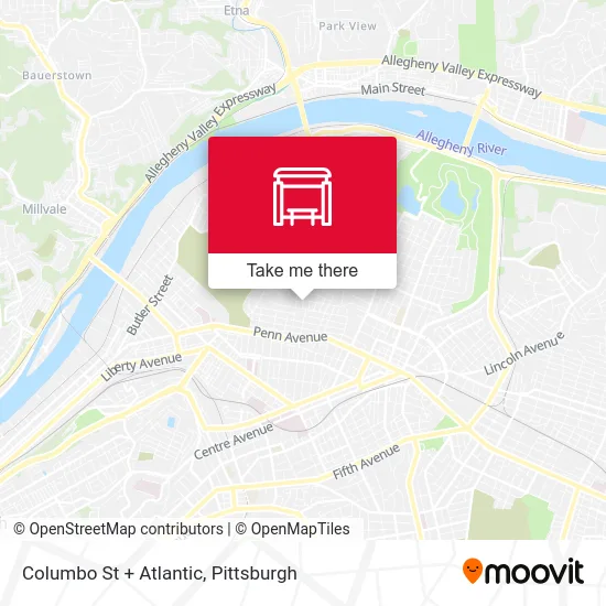 Columbo St + Atlantic map