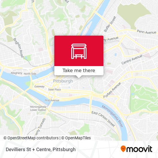 Devilliers St + Centre map
