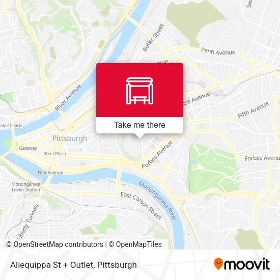 Mapa de Allequippa St + Outlet