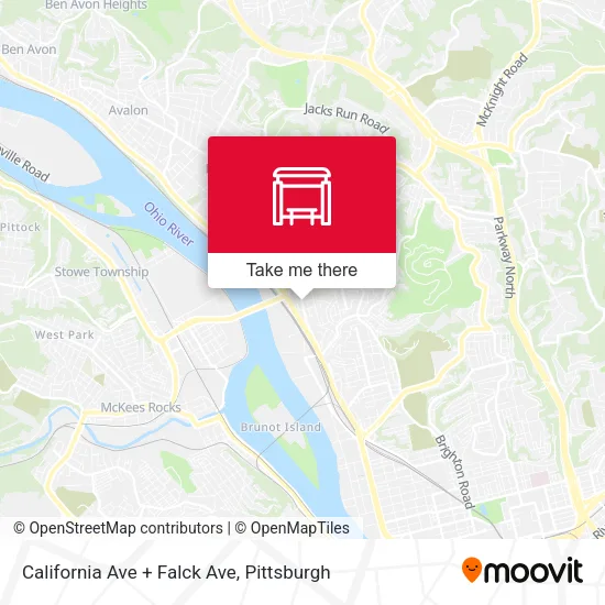 Mapa de California Ave + Falck Ave