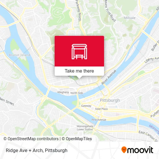 Ridge Ave + Arch map