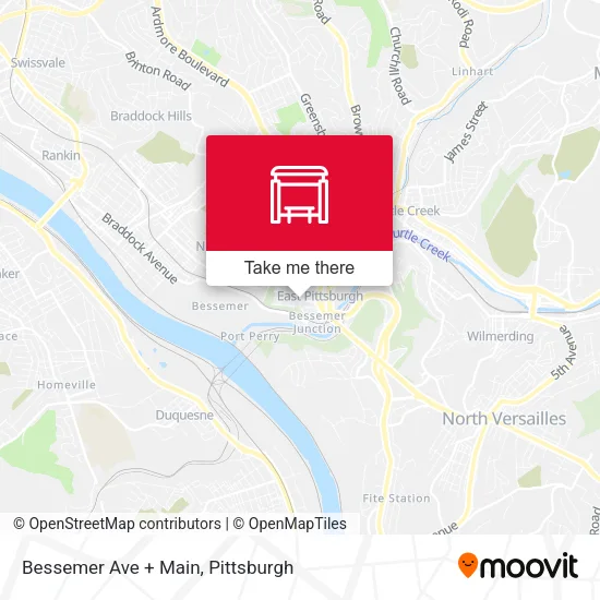 Mapa de Bessemer Ave + Main