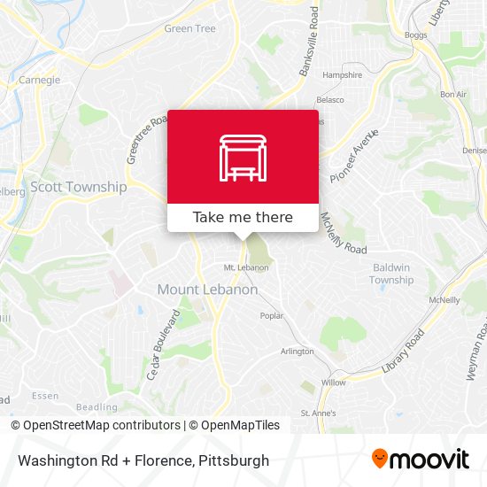 Washington Rd + Florence map