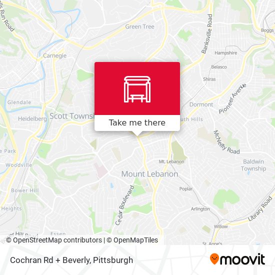 Cochran Rd + Beverly map