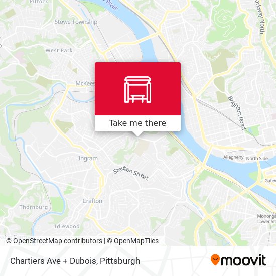Mapa de Chartiers Ave + Dubois