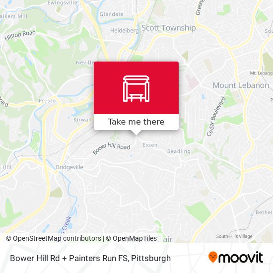 Bower Hill Rd + Painters Run FS map