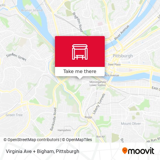 Virginia Ave + Bigham map