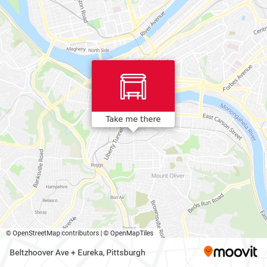 Beltzhoover Ave + Eureka map