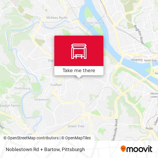 Noblestown Rd + Bartow map