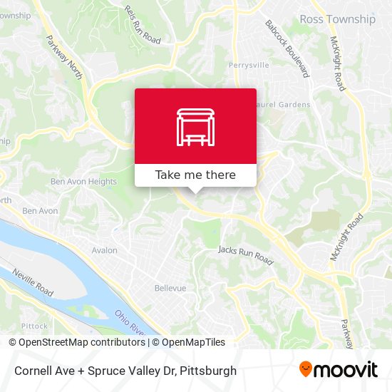 Mapa de Cornell Ave + Spruce Valley Dr