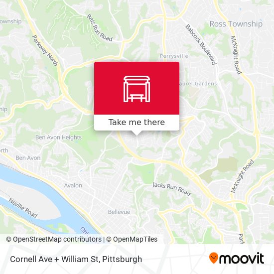 Cornell Ave + William St map