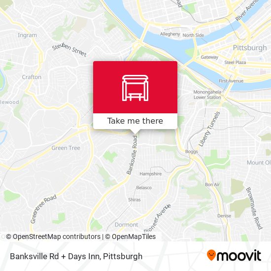 Mapa de Banksville Rd + Days Inn