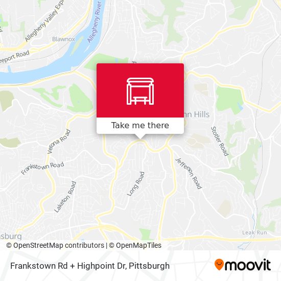 Mapa de Frankstown Rd + Highpoint Dr