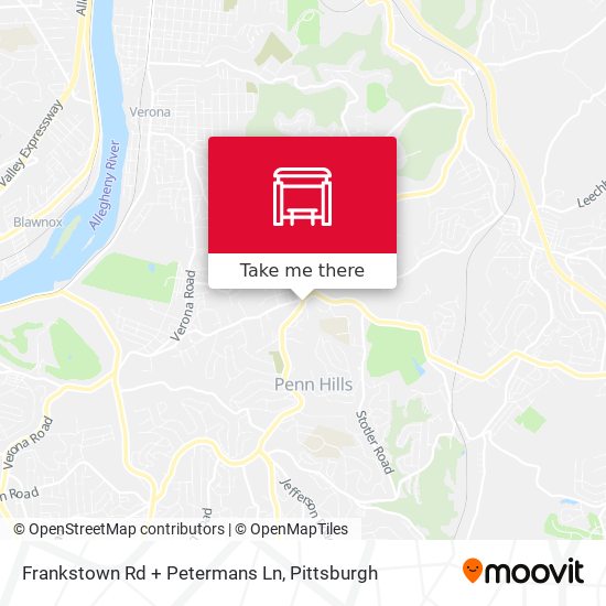 Frankstown Rd + Petermans Ln map
