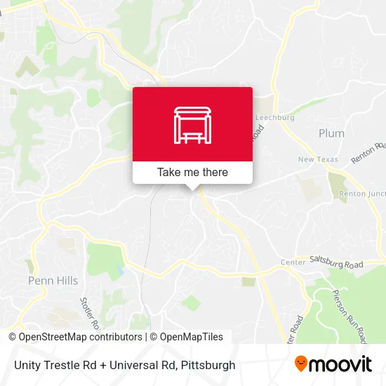 Unity Trestle Rd + Universal Rd map