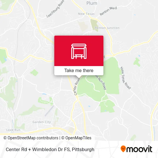 Mapa de Center Rd + Wimbledon Dr FS