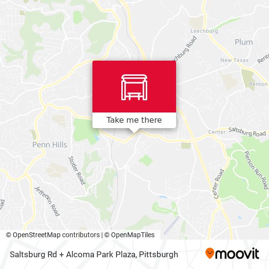 Saltsburg Rd + Alcoma Park Plaza map