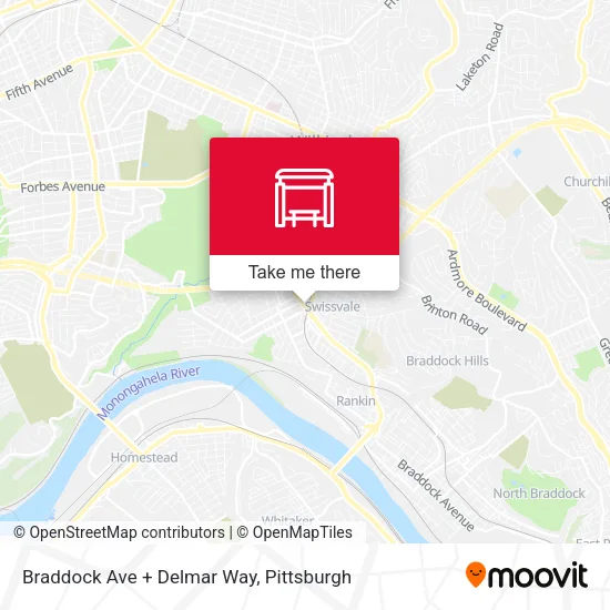 Mapa de Braddock Ave + Delmar Way
