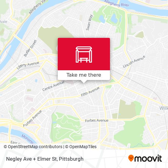 Mapa de Negley Ave + Elmer St