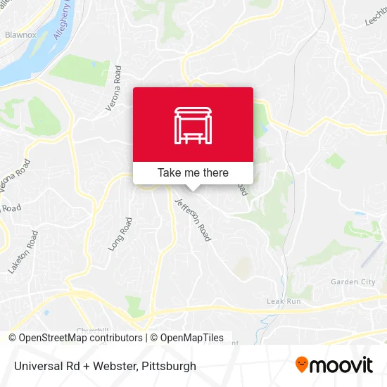 Mapa de Universal Rd + Webster