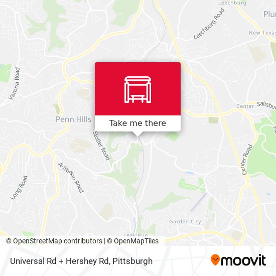 Universal Rd + Hershey Rd map