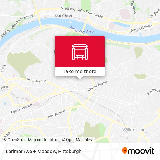 Mapa de Larimer Ave + Meadow