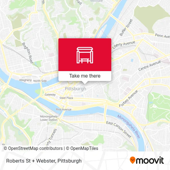 Roberts St + Webster map